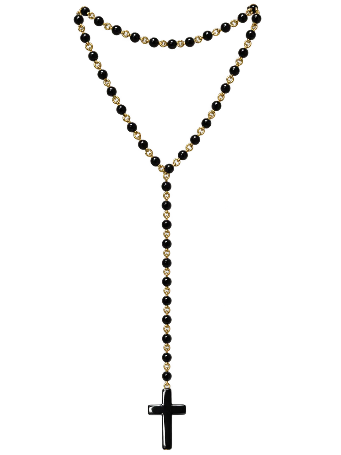 Rosary Line pendant in Gold & Onyx